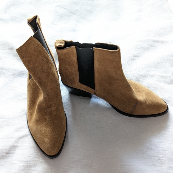 SOLSANA Tan Leather Boots - Picture 2 of 6